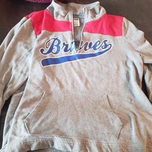 Vs pink atlanta braves pullover